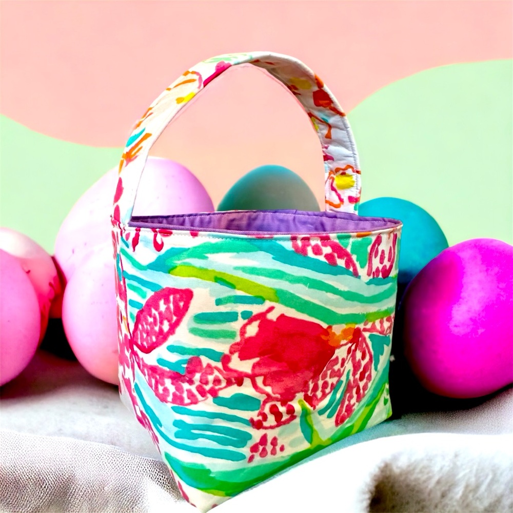 Lilly Pulitzer fabric baskets custom made